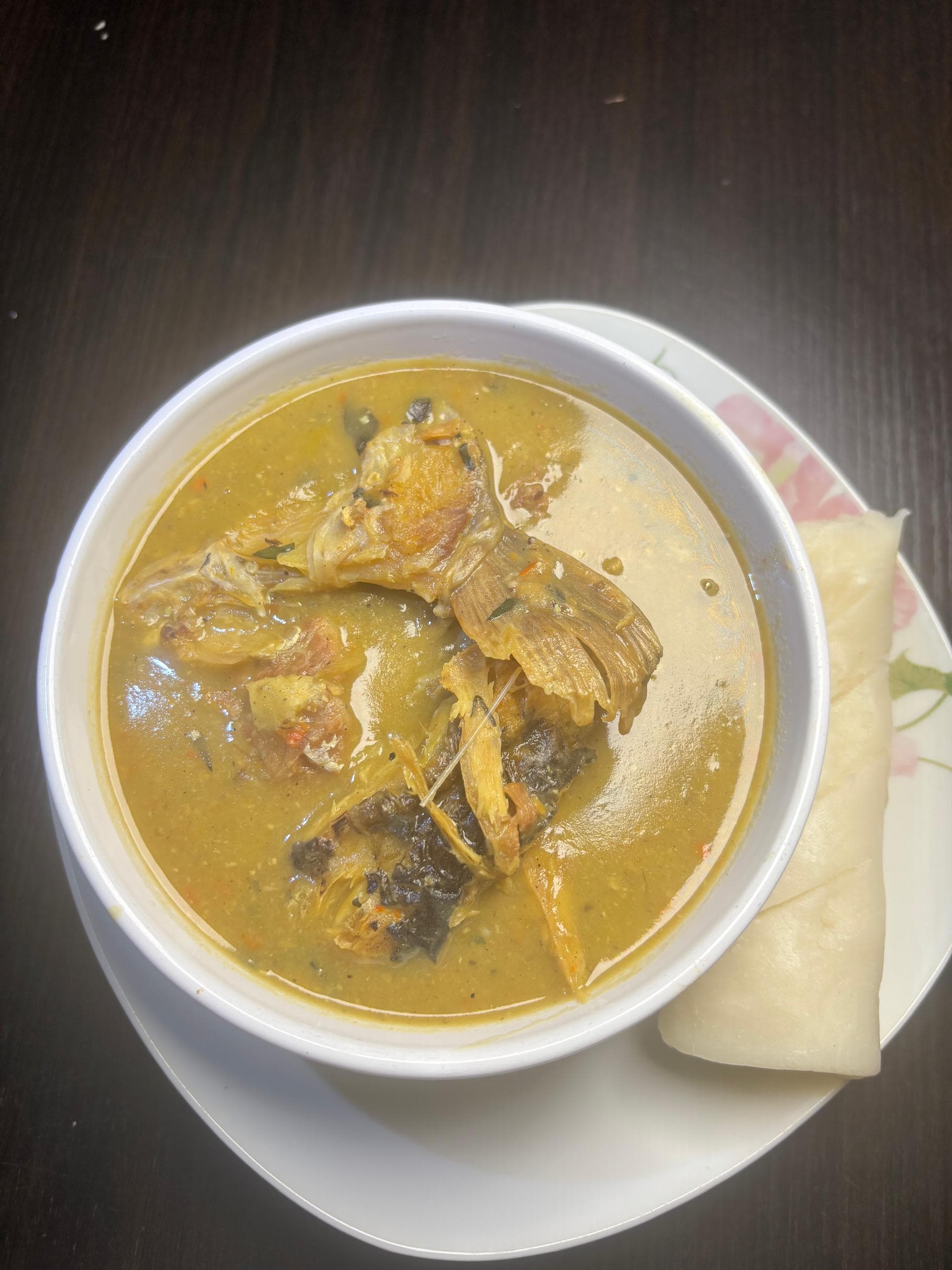 Pounded Yam & White Soup