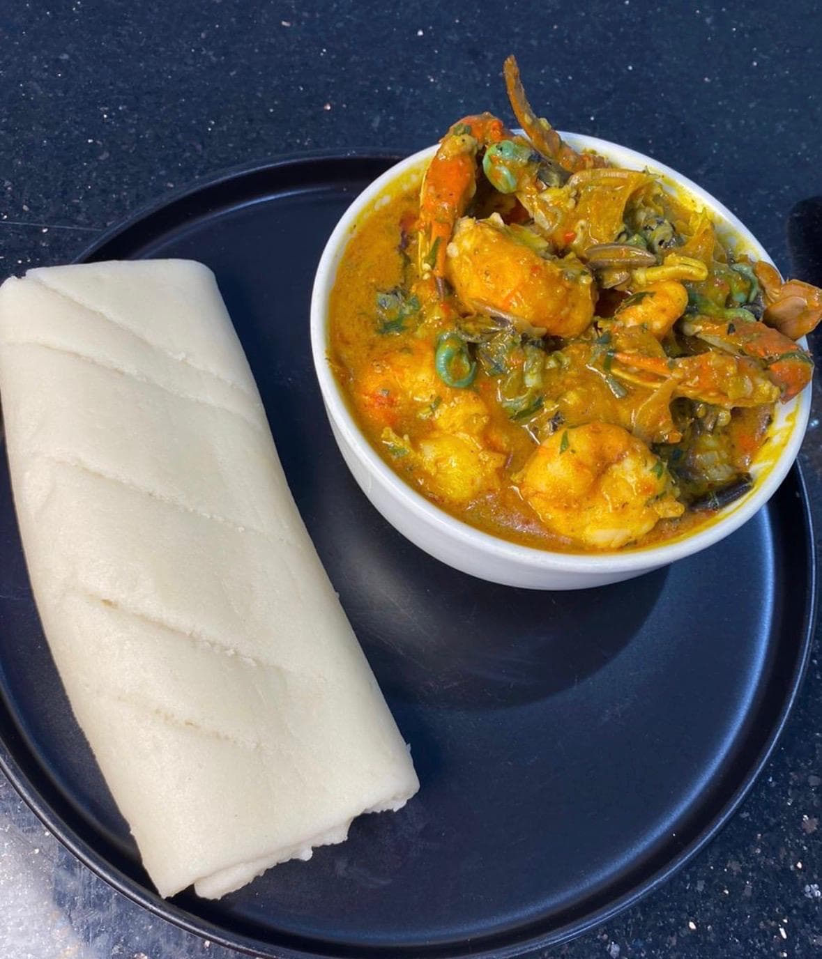 Pounded Yam & Fisherman Okra